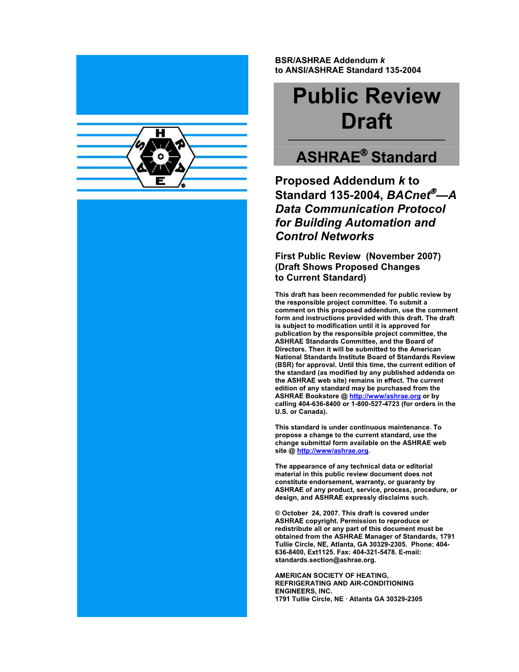 Public Review Draft ______ASHRAE® Standard