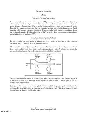 Download Notes Microwave Engineering Unit 4