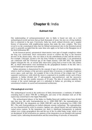 Chapter 6: India