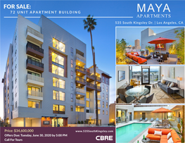 For Sale: 72 Unit Apartment Building Maya Apartments