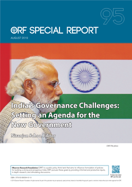 India's Governance Challenges: Setting an Agenda for the New Government”, ORF Special Report No