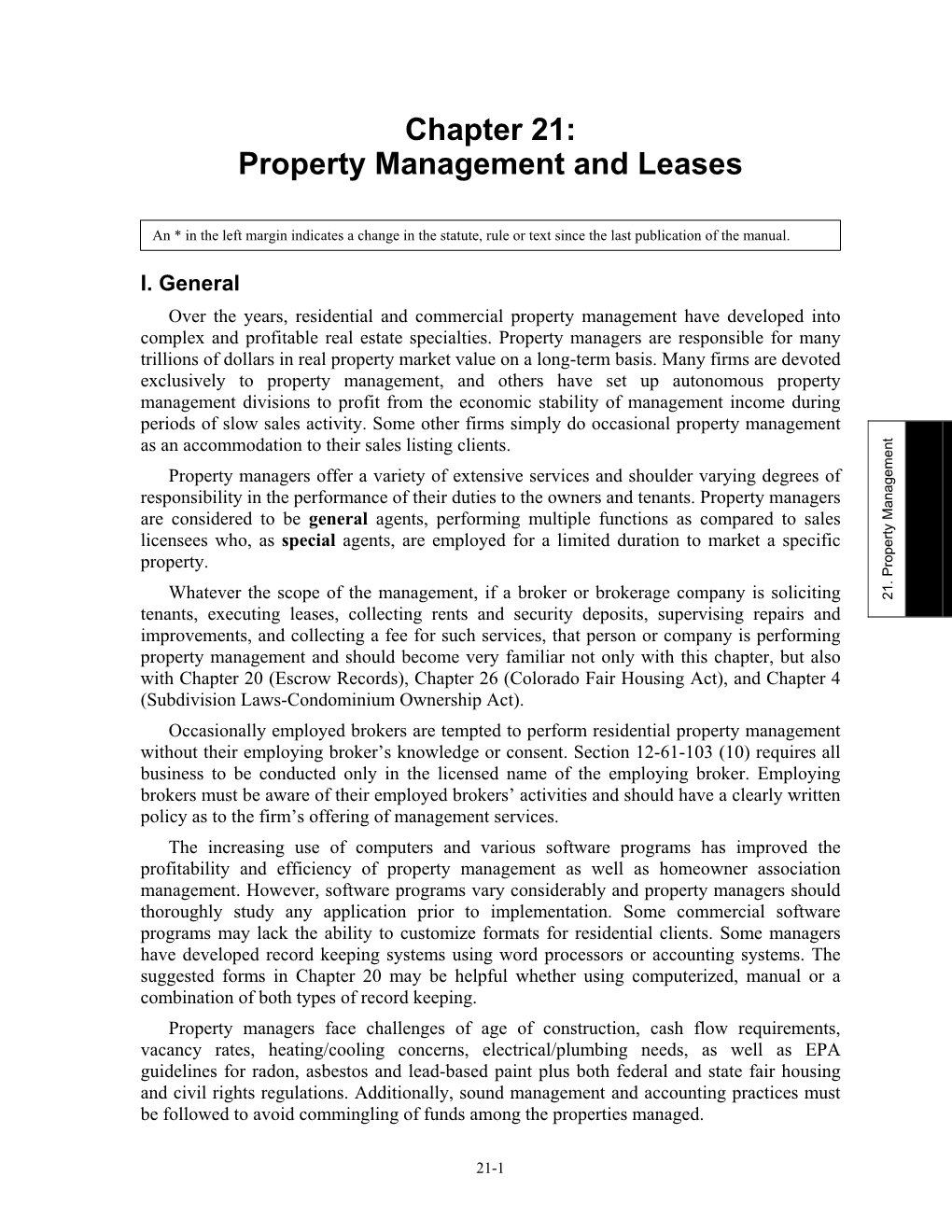 Chapter 21: Property Management and Leases