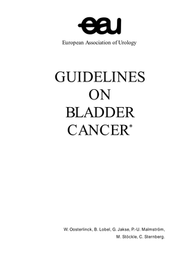 EAU Guidelines on Bladder Cancer 2001