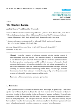 The Structure Lacuna