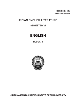 Indian English Literature (Block 1).PMD