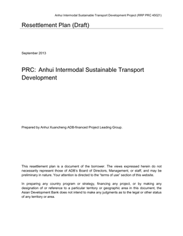 45021-002: Anhui Intermodal Sustainable Transport