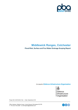 Annexe 4: Middlewick Ranges Flood Risk and Drainage Scoping Report