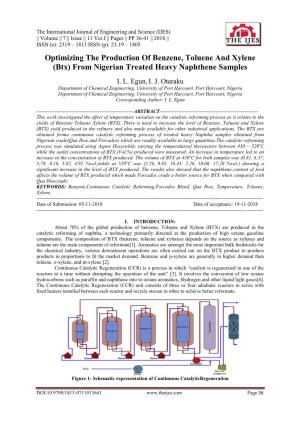 Optimizing the Production of Benzene, Toluene and Xylene (Btx) from Nigerian Treated Heavy Naphthene Samples
