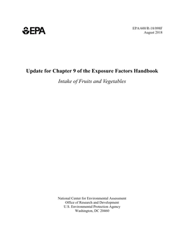 Update for Chapter 9 of the Exposure Factors Handbook: Intake of Fruits