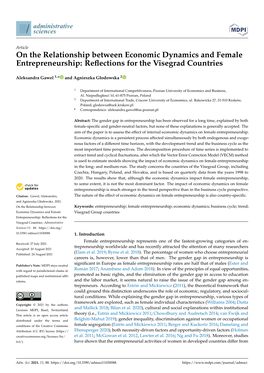 On the Relationship Between Economic Dynamics and Female Entrepreneurship: Reflections for the Visegrad Countries