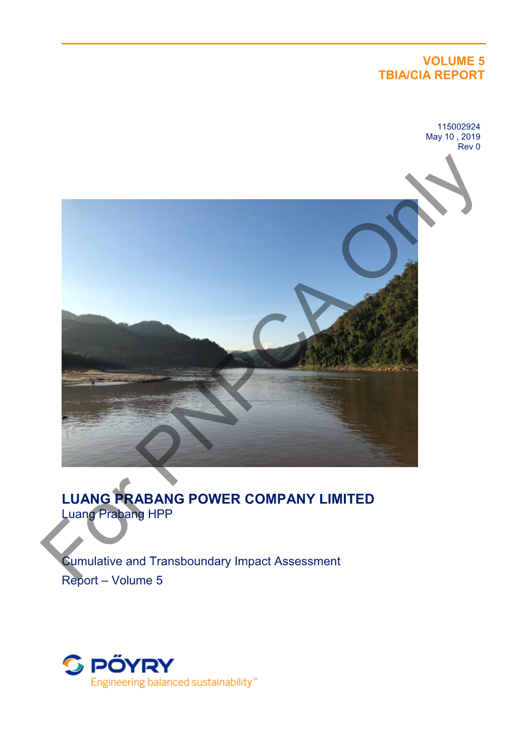 LUANG PRABANGPNPCA POWER COMPANY LIMITED Luang Prabang HPP