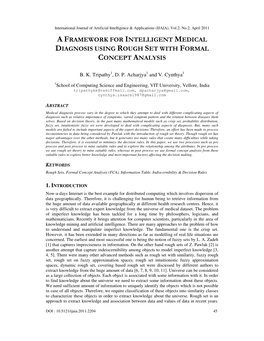 A Framework for Intelligent Medical Diagnosis Using Rough Set with Formal Concept Analysis