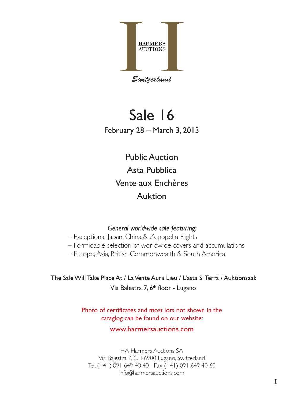 Sale 16 February 28 – March 3, 2013