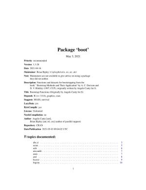 Package 'Boot'