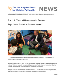 The L.A. Trust Will Honor Austin Beutner Sept. 30 at 'Salute To