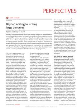 Beyond Editing to Writing Large Genomes