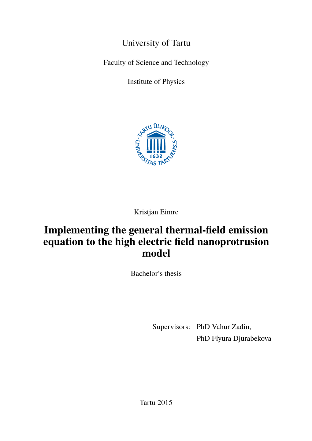 Implementing the General Thermal-Field Emission Equation To