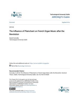 The Influence of Plainchant on French Organ Music After the Revolution