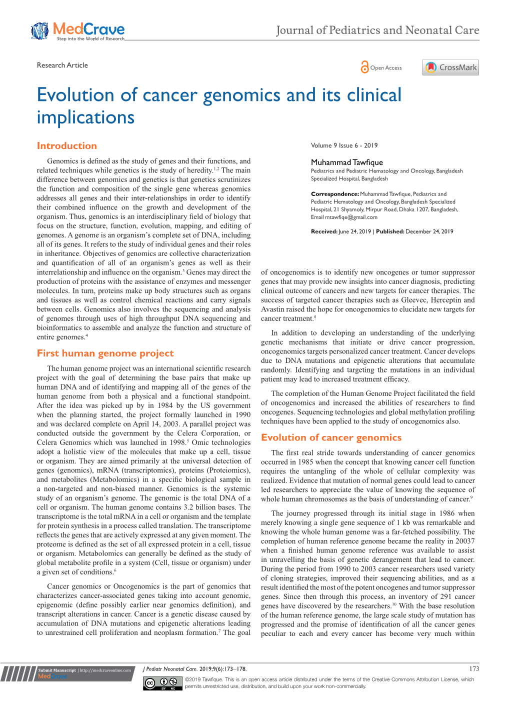 Evolution of Cancer Genomics and Its Clinical Implications