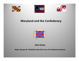 Maryland and the Confederacy