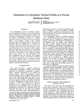 Generation of a Synthetic Vertical Profile of a Fluvial Sandstone Body