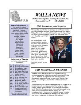 March 2012 Newsletter