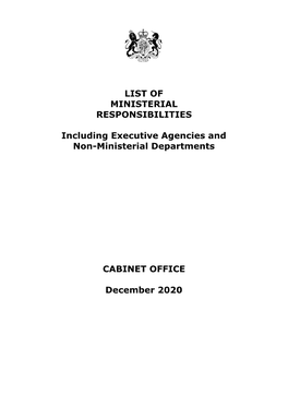 List-Of-Ministerial-Responsibilities