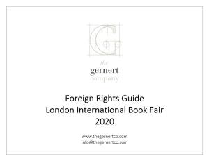Foreign Rights Guide London International Book Fair 2020