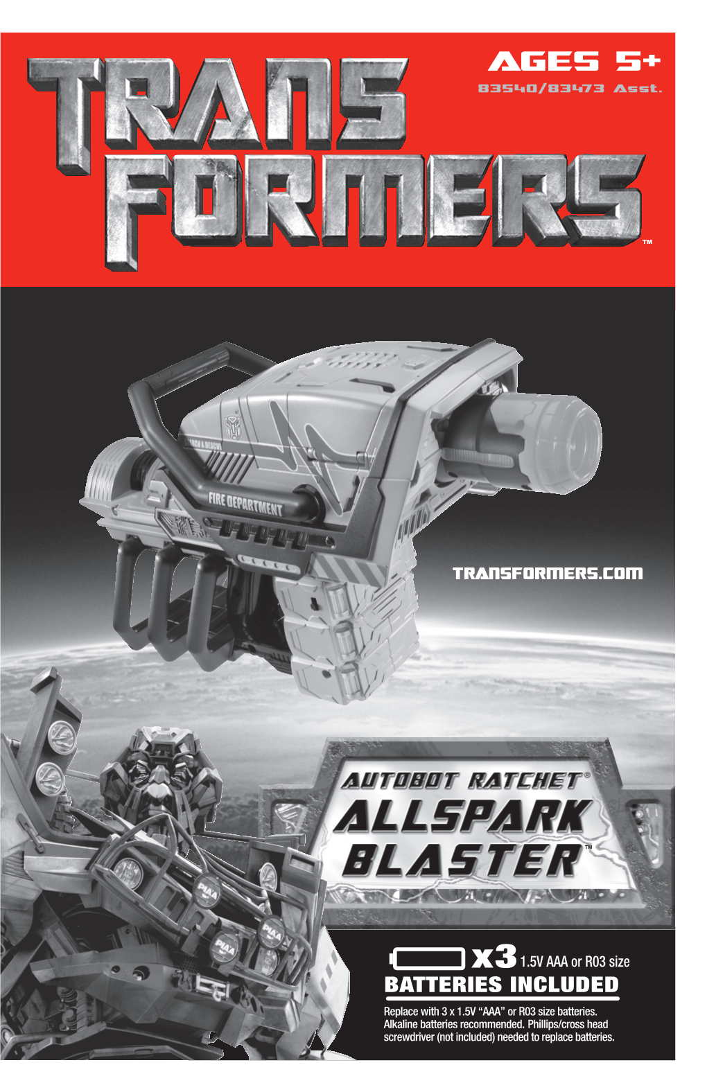 Transformers Autobot Ratchet Allspark Blaster Instructions