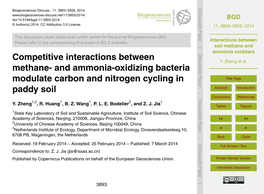 Interactions Between Soil Methane and Ammonia Oxidizers