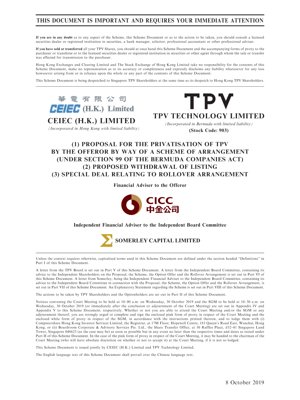 CEIEC (H.K.) LIMITED (Incorporated in Bermuda with Limited Liability) (Incorporated in Hong Kong with Limited Liability) (Stock Code: 903)