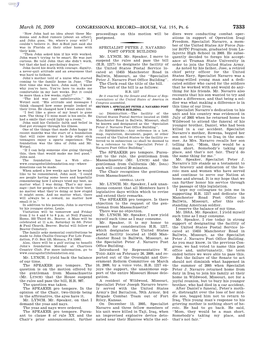 CONGRESSIONAL RECORD—HOUSE, Vol. 155, Pt. 6 March 16, 2009
