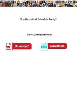 Nba Basketball Schedule Tonight
