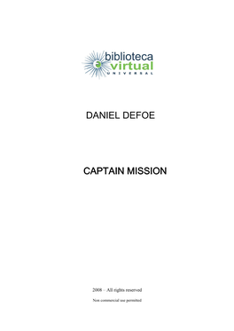 Daniel Defoe Captain Mission