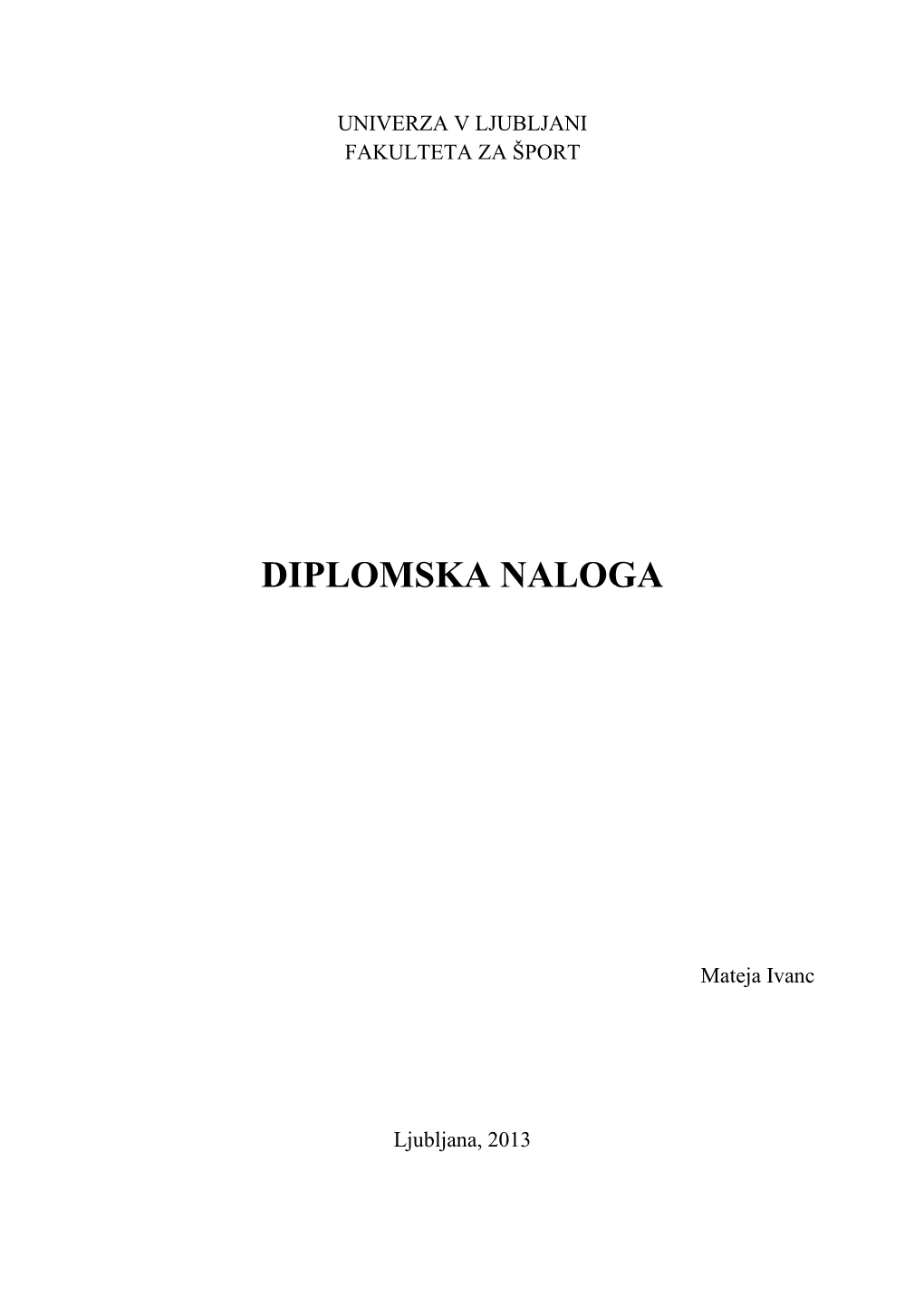 Diplomska Naloga