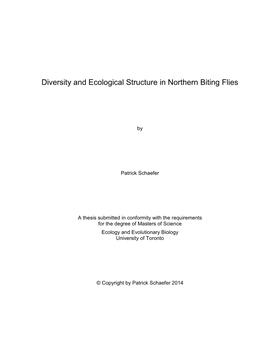 Diversity and Ecological Structure of Northern Biting Flies
