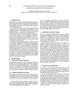 2.1 Data and Cyclone Tracking 2.2 Model and Basic Flow State