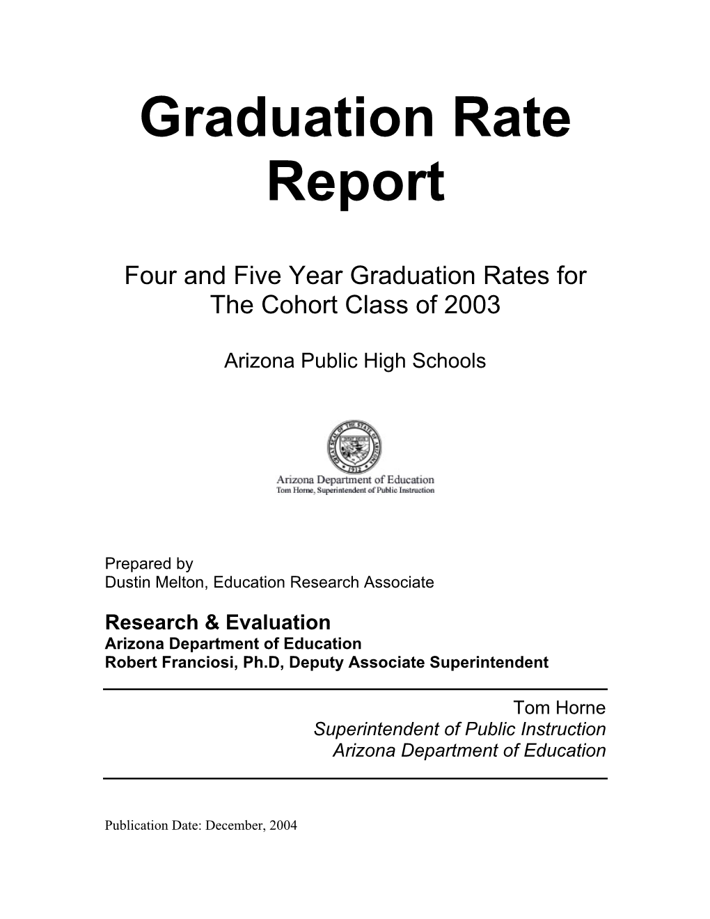 Graduation Rate Report