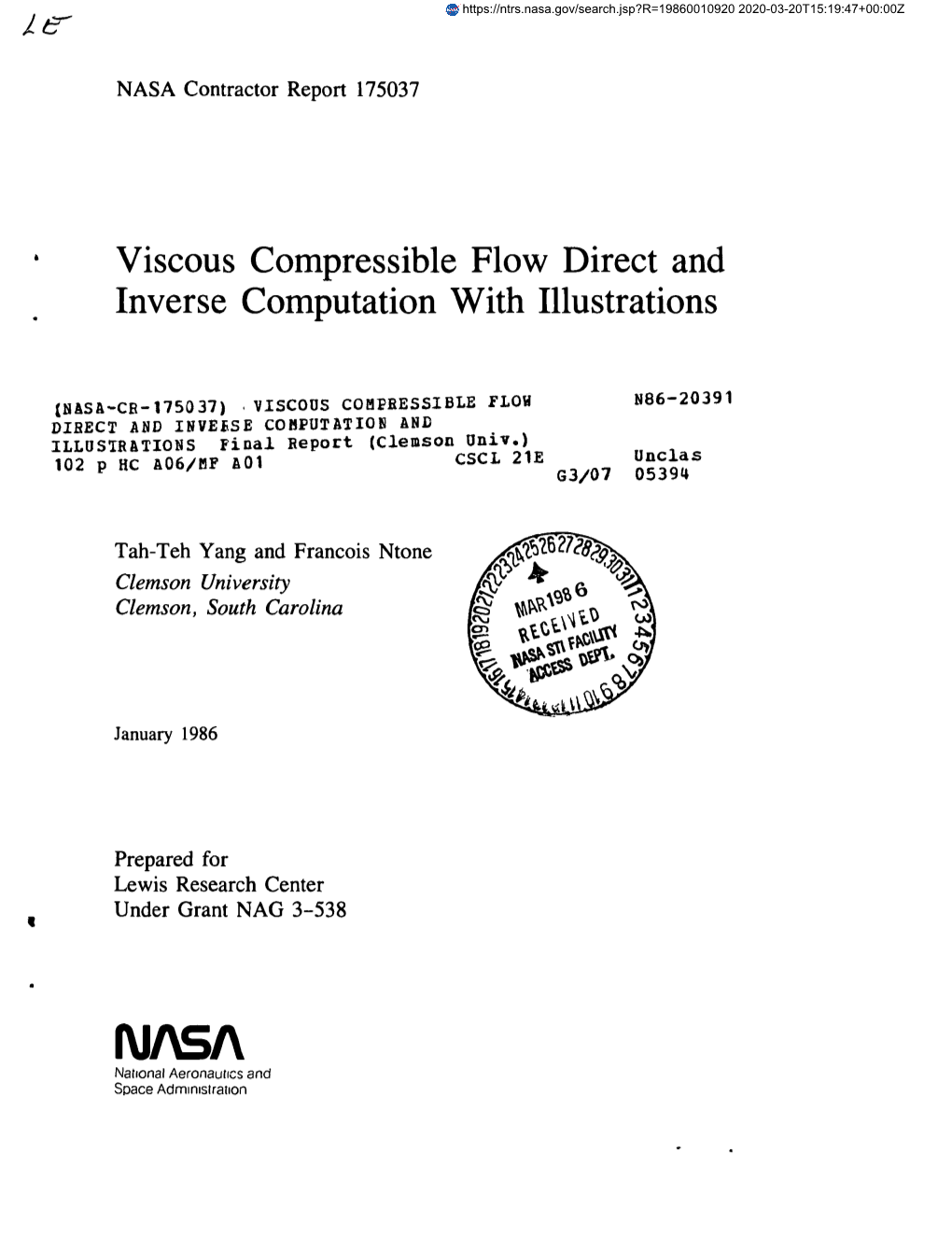 Viscous Compressible Flow Direct and Inverse Computation with Illustrations