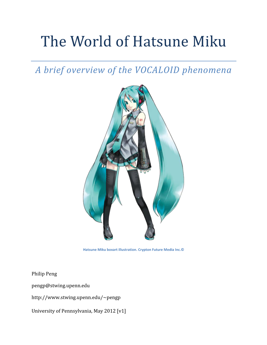 The World of Hatsune Miku