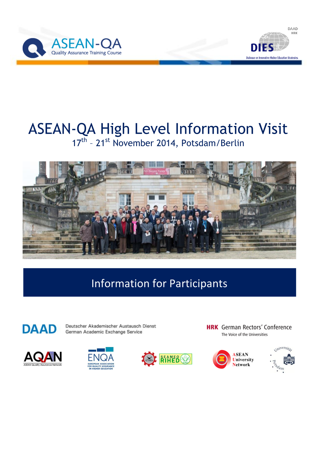 ASEAN-QA High Level Information Visit 17Th – 21St November 2014, Potsdam/Berlin