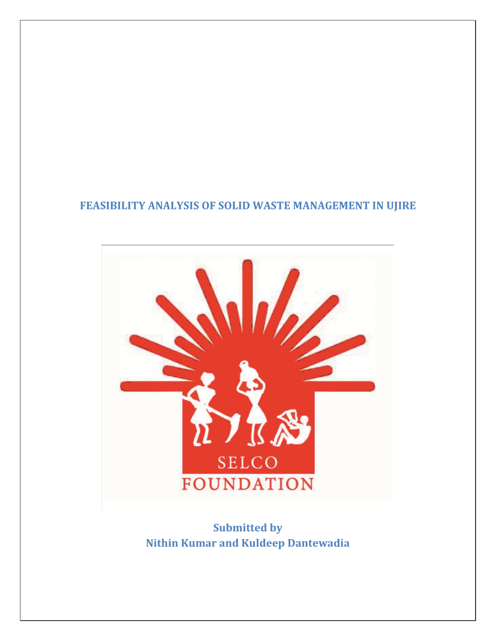 Feasibility Analysis of Solid Waste Management in Ujire