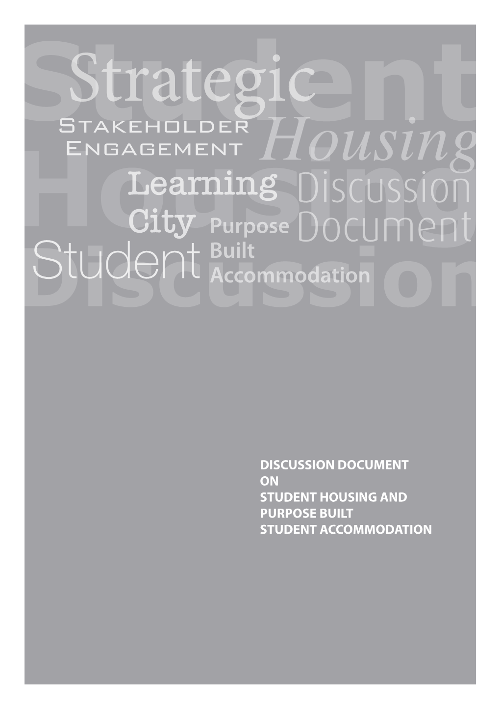 Studentstakeholder Engagement Housing Learning Discussion Housingcity Purpose Document Built Discussionstudent Accommodation