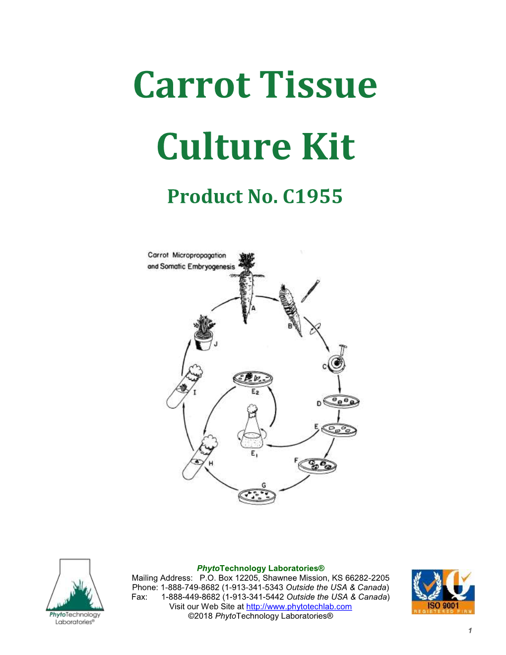 Carrot Tissue Culture Kit Product No