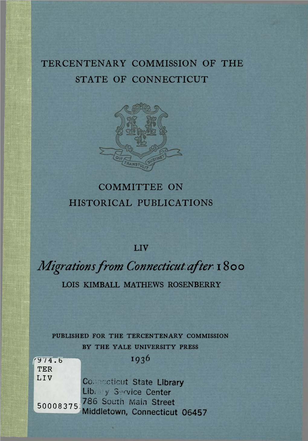 Migrations from Connecticut After 1800