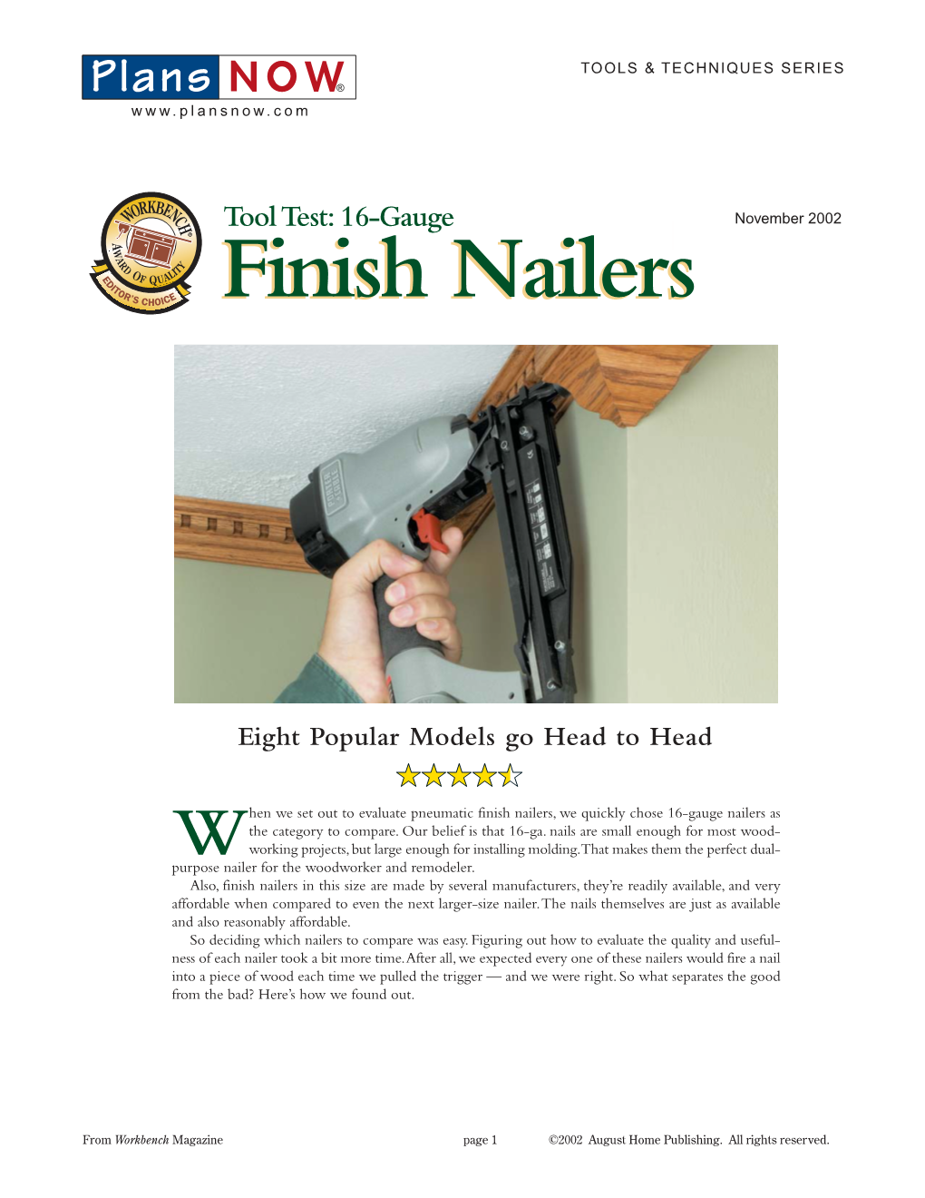 Finish Nailers Finish Nailers