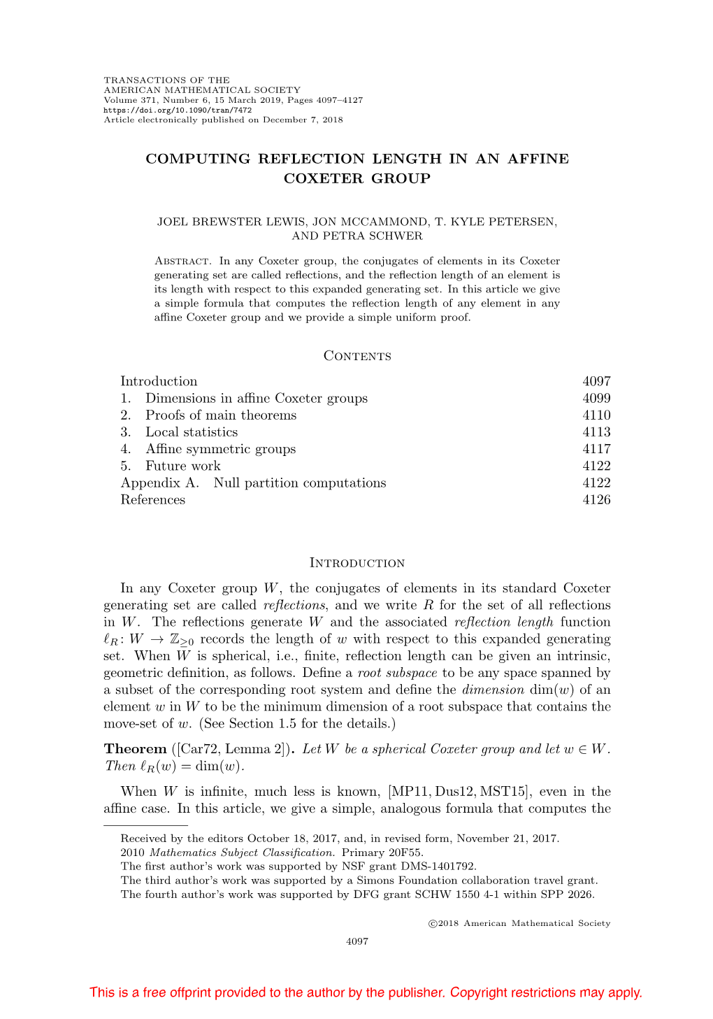 Computing Reflection Length in an Affine Coxeter Group