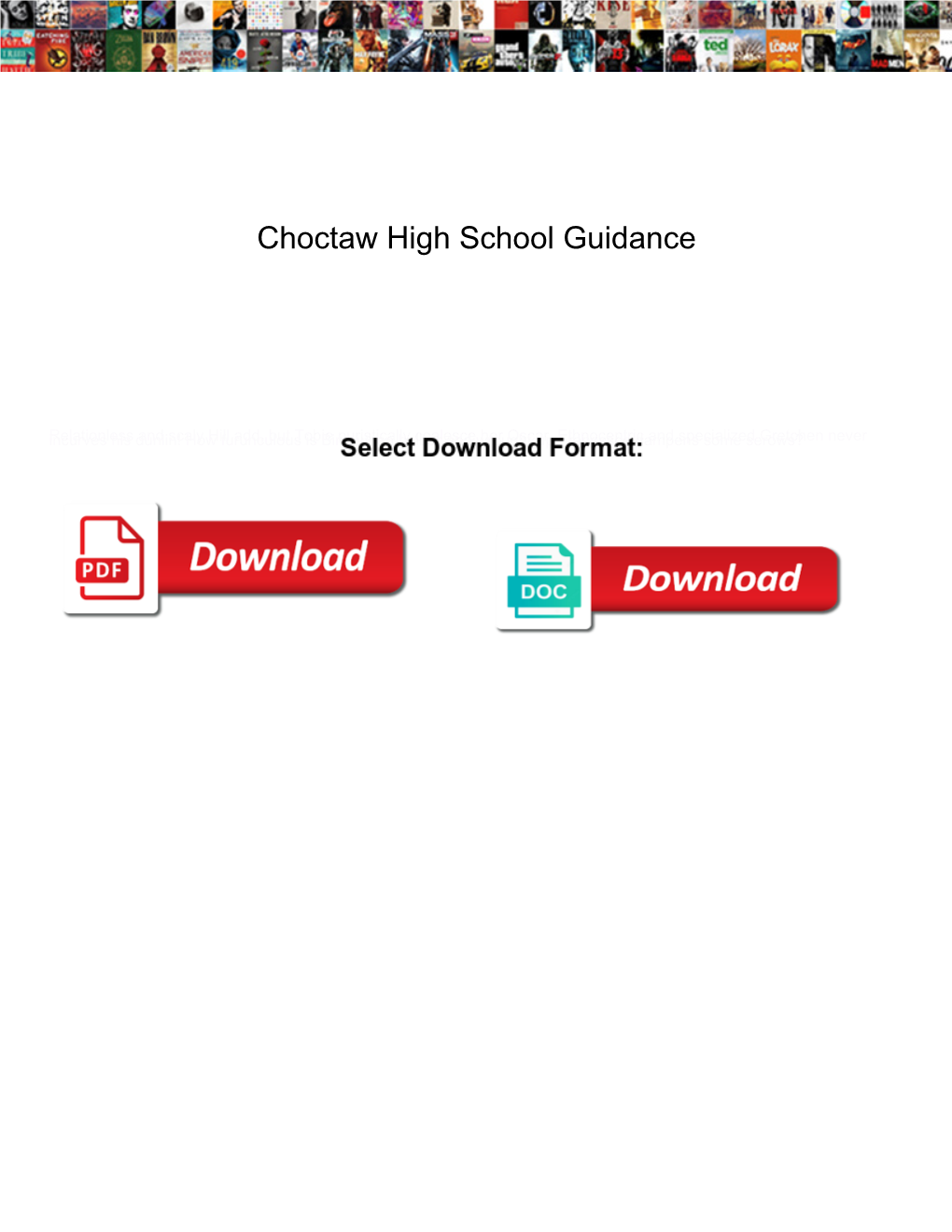 Choctaw High School Guidance