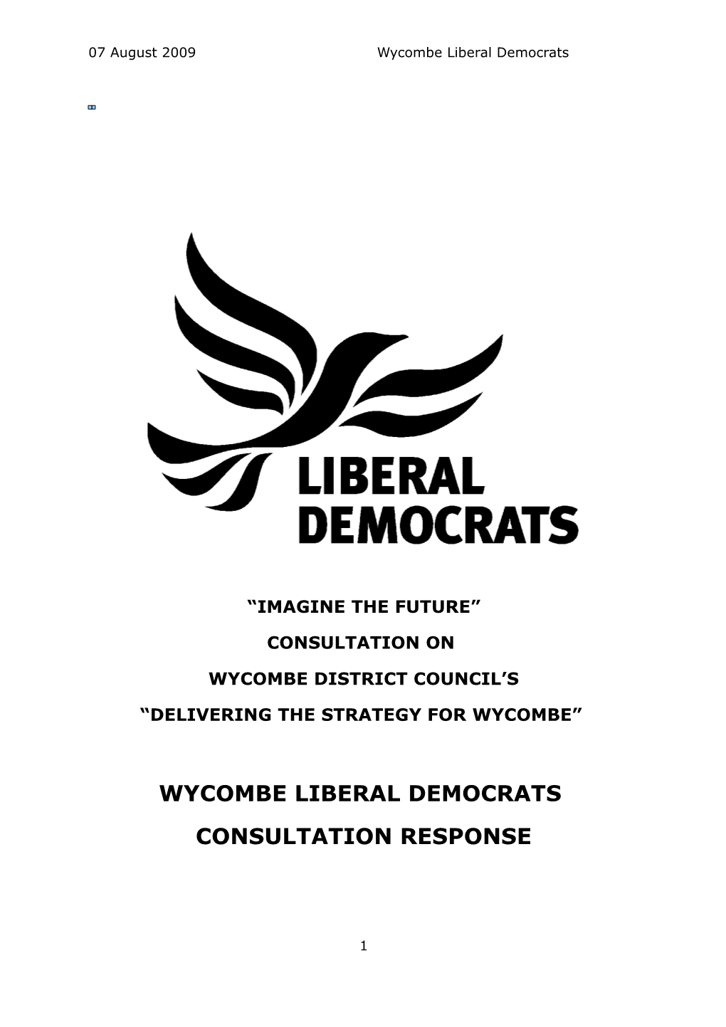 Wycombe Liberal Democrats Consultation Response