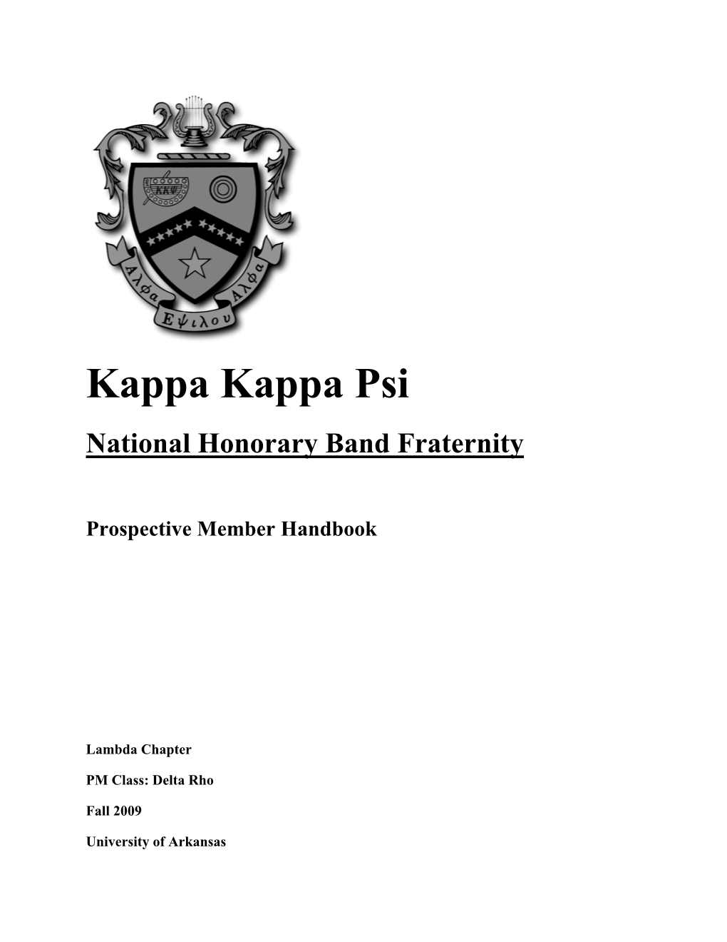 Kappa Kappa Psi National Honorary Band Fraternity Prospective
